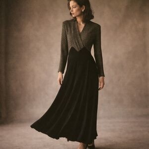 Vintage Joseph Ribkoff Stunning Black and White Women's Dress